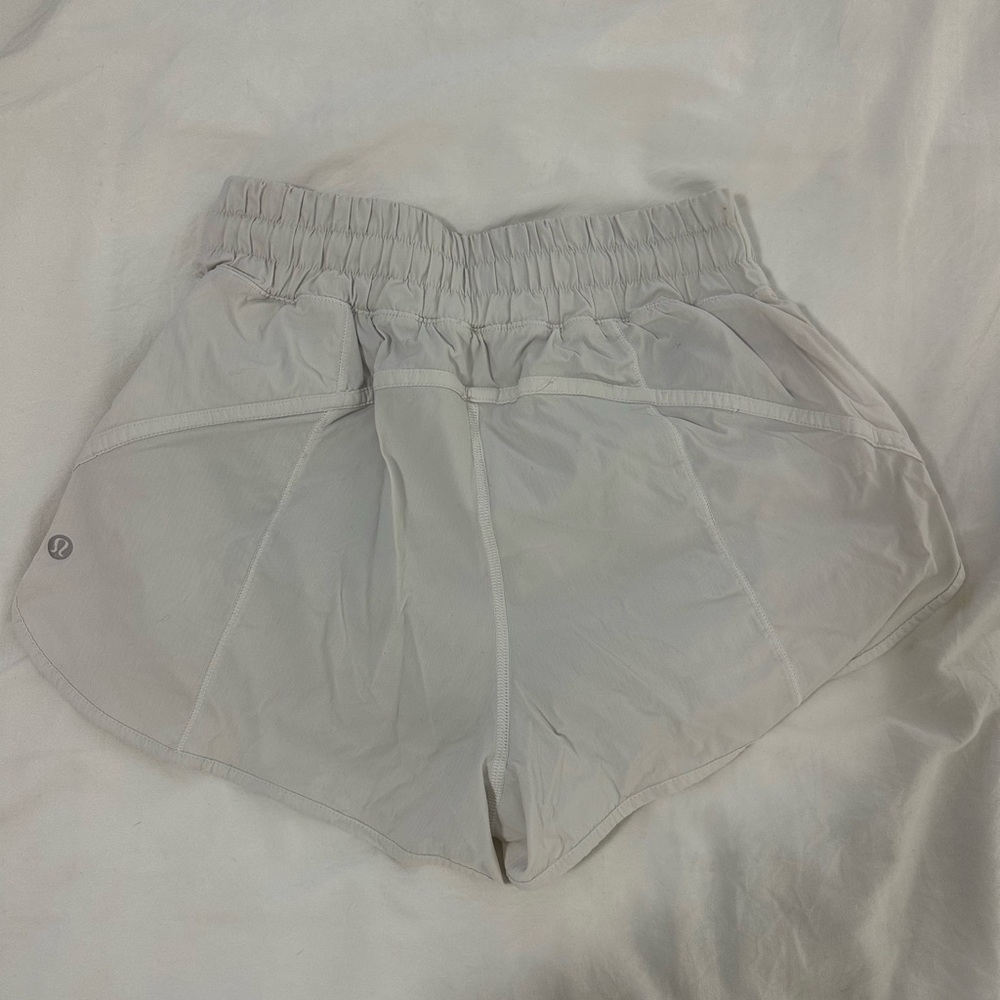 Lulu Lemon Inner Glow White Shorts